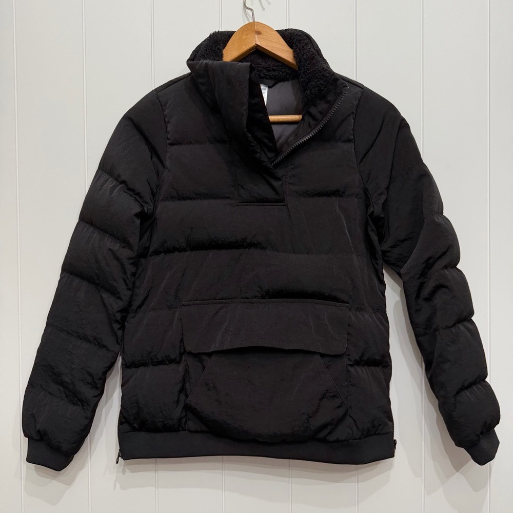Ivivva By Lululemon Strike Out the Cold Pullover Goose Down Jacket Black Size 12